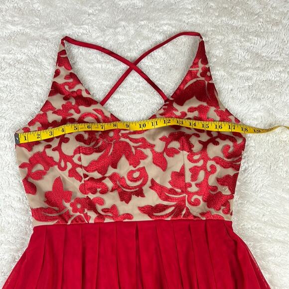 Nights by Teeze Me embroidered Jacquard fit and flare cocktail party dress, 13 - Picture 5 of 9